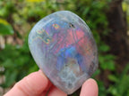 Polished Rare Purple Sunset Flash Labradorite Standing Free Forms x 8 From Madagascar - Toprock Gemstones and Minerals 