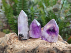 Polished Smokey Amethyst Window Crystals x 24 From Akansobe, Madagascar - Toprock Gemstones and Minerals 