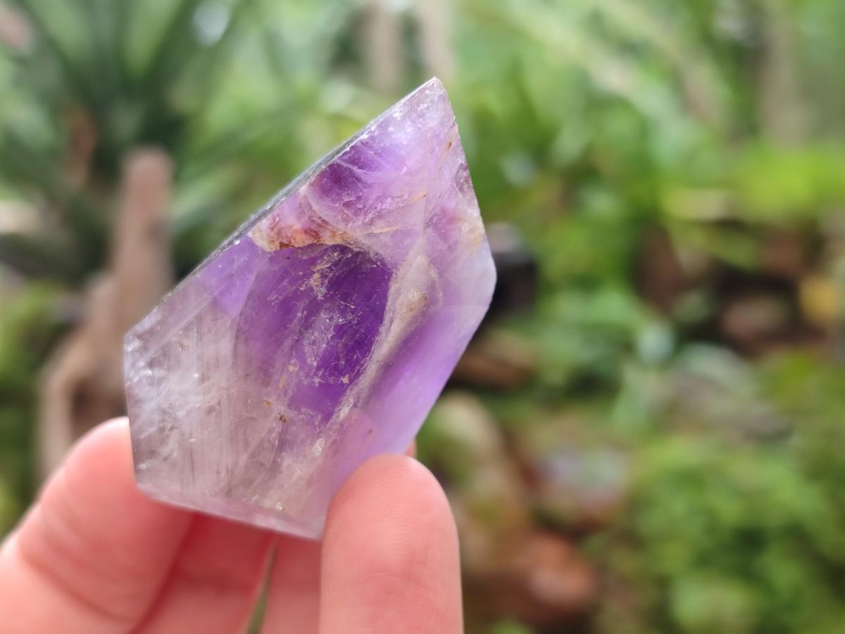 Polished Smokey Amethyst Window Crystals x 24 From Akansobe, Madagascar - Toprock Gemstones and Minerals 
