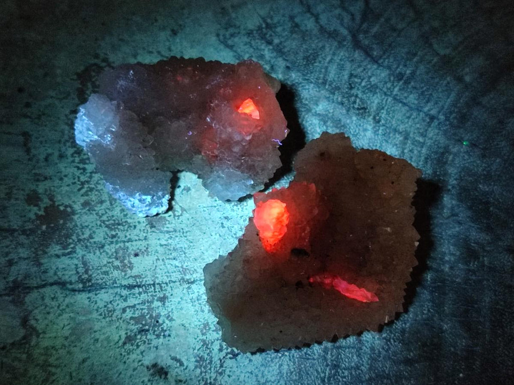 Natural Drusy Snow Finger Crystal Clusters x 24 From Albert's Mountain, Lesotho - Toprock Gemstones and Minerals 