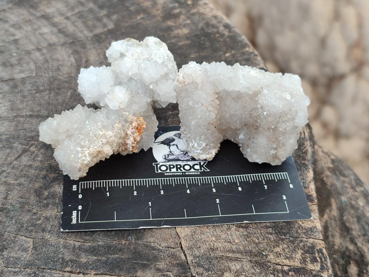 Natural Drusy Snow Finger Crystal Clusters x 24 From Albert's Mountain, Lesotho - Toprock Gemstones and Minerals 