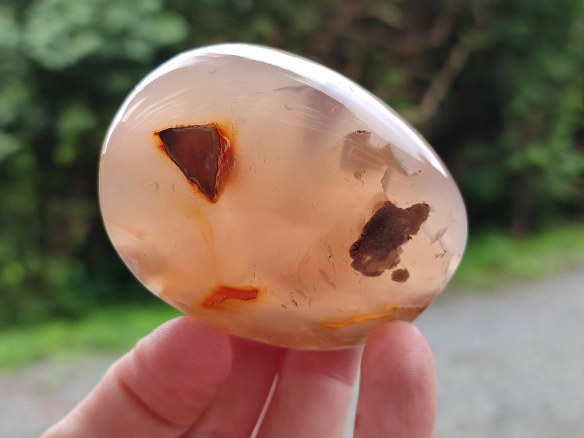 Polished Flower Agate Palm Stones x 24 From Antsahalova, Madagascar - Toprock Gemstones and Minerals 