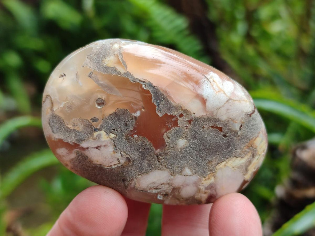 Polished Flower Agate Palm Stones x 24 From Antsahalova, Madagascar - Toprock Gemstones and Minerals 