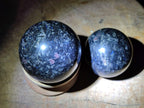 Polished Blue Iolite "Water Sapphire" Spheres x 6 From Madagascar - Toprock Gemstones and Minerals 