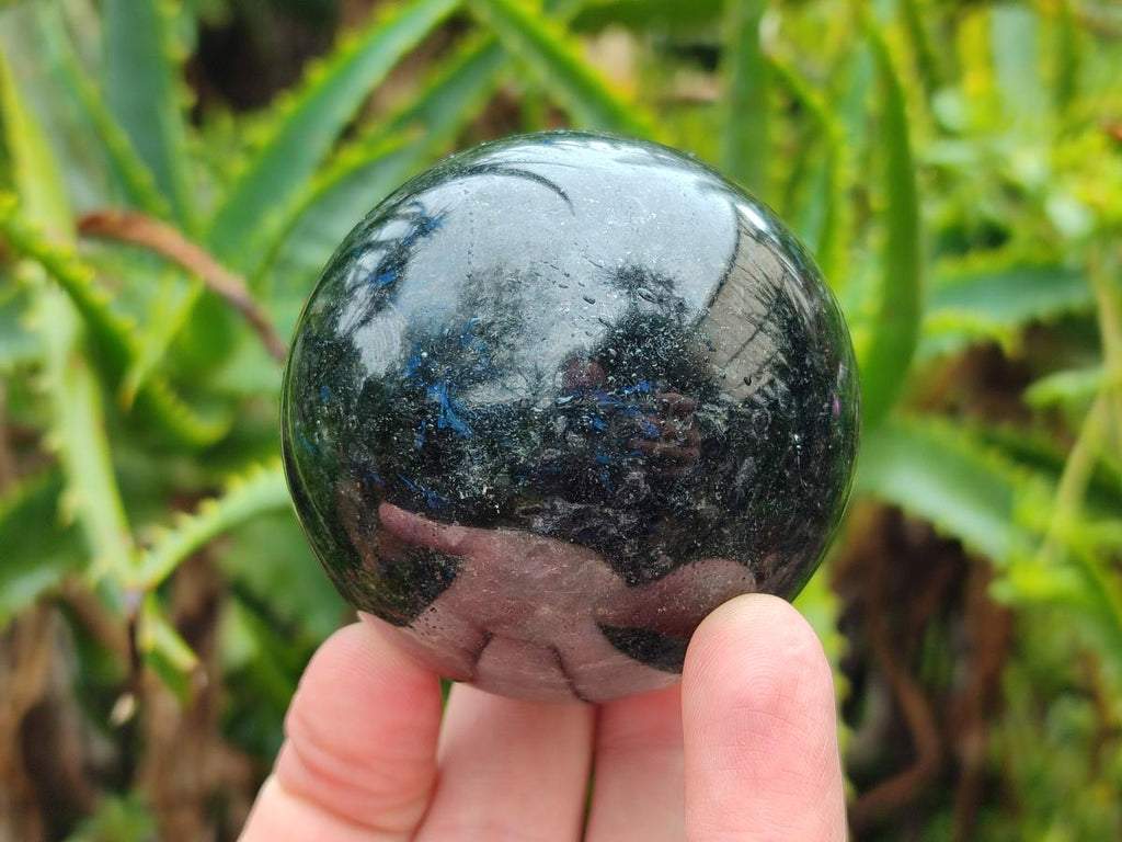 Polished Blue Iolite "Water Sapphire" Spheres x 6 From Madagascar - Toprock Gemstones and Minerals 