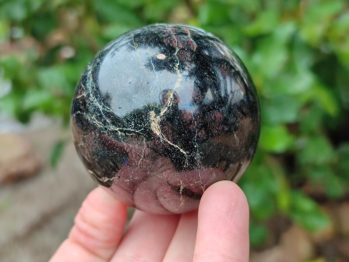 Polished Blue Iolite "Water Sapphire" Spheres x 6 From Madagascar - Toprock Gemstones and Minerals 