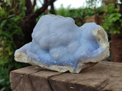 Natural Blue Lace Agate Specimens x 3 From Nsanje, Malawi - Toprock Gemstones and Minerals 