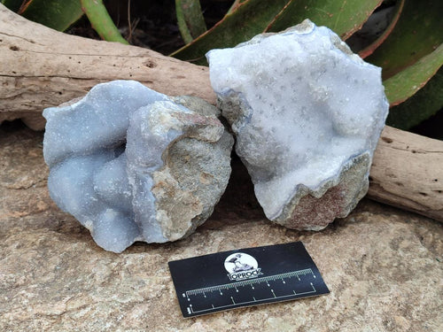 Natural Blue Lace Agate Specimens x 3 From Nsanje, Malawi - Toprock Gemstones and Minerals 