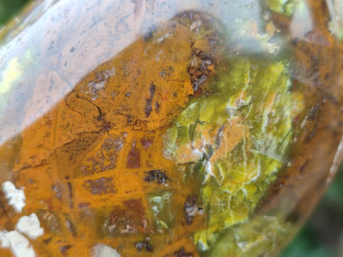 Polished Green Opal Standing Free Forms x 2 From Betroka, Madagascar - Toprock Gemstones and Minerals 