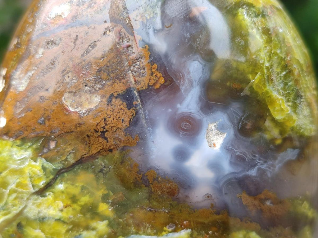 Polished Green Opal Standing Free Forms x 2 From Betroka, Madagascar - Toprock Gemstones and Minerals 
