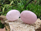 Polished Gemmy Rose Quartz Palm Stones x 12 From Madagascar - Toprock Gemstones and Minerals 