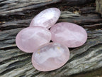 Polished Gemmy Rose Quartz Palm Stones x 12 From Madagascar - Toprock Gemstones and Minerals 