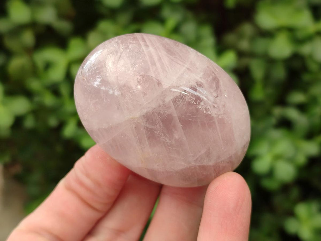 Polished Gemmy Rose Quartz Palm Stones x 12 From Madagascar - Toprock Gemstones and Minerals 