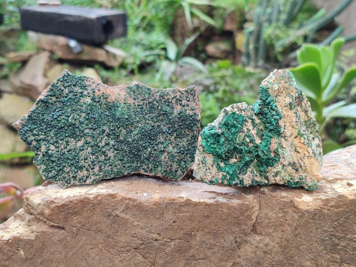 Natural Botryoidal Crystalline Malachite Specimens x 12 From Tenke Fungurume, Congo - Toprock Gemstones and Minerals 