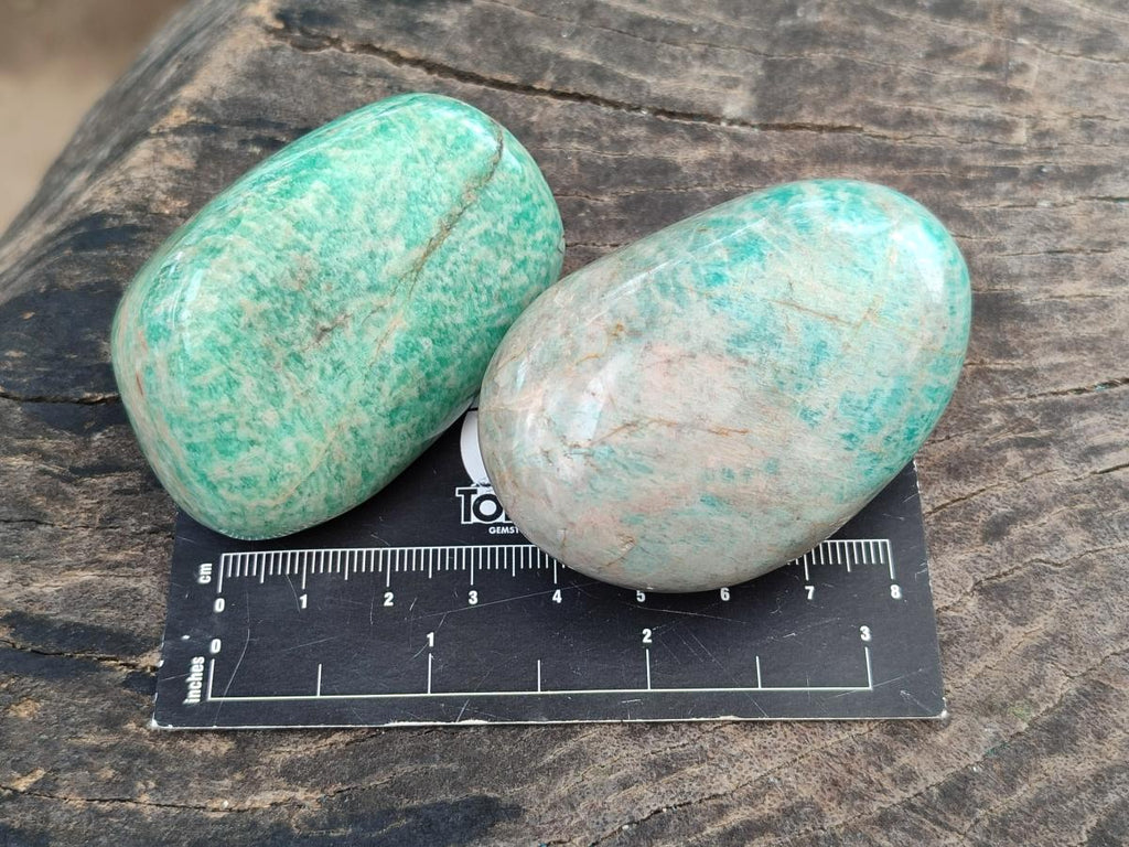 Polished Amazonite Free Forms x 24 From Zimbabwe - Toprock Gemstones and Minerals 