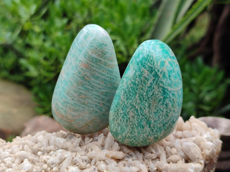 Polished Amazonite Free Forms x 24 From Zimbabwe - Toprock Gemstones and Minerals 