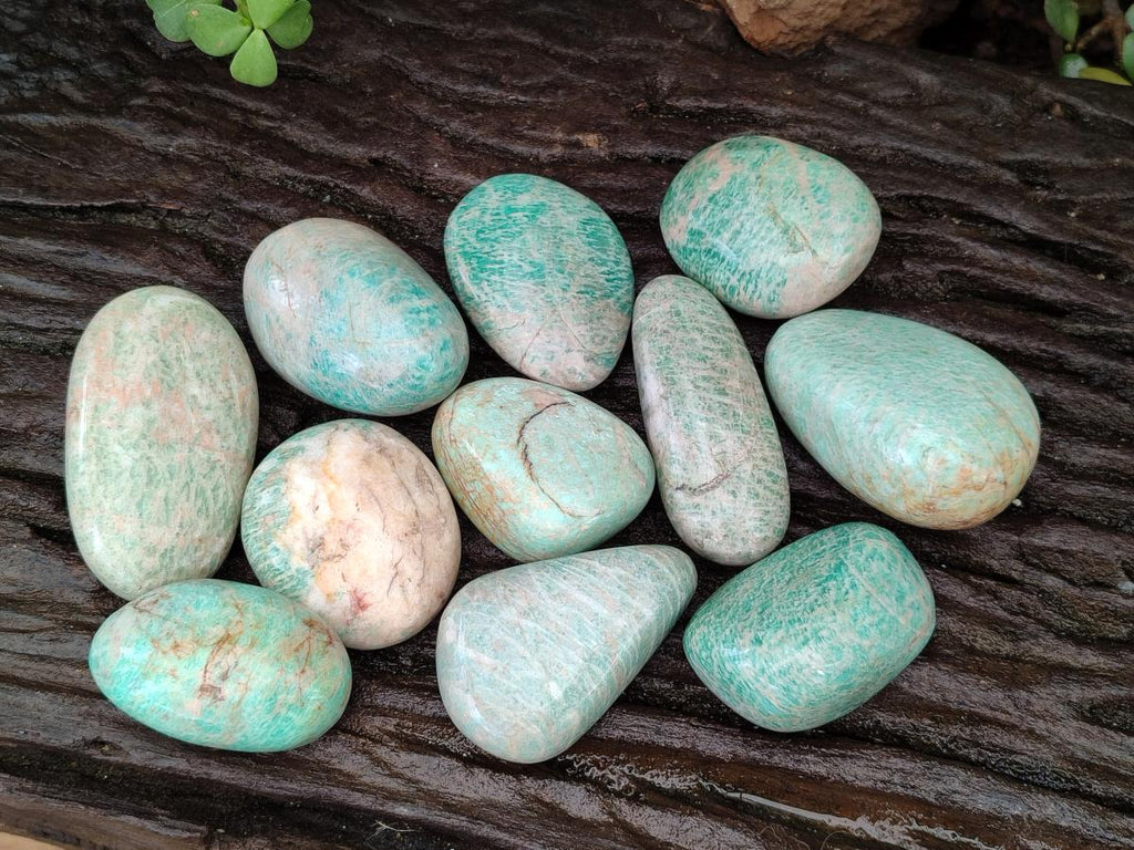 Polished Amazonite Free Forms x 24 From Zimbabwe - Toprock Gemstones and Minerals 