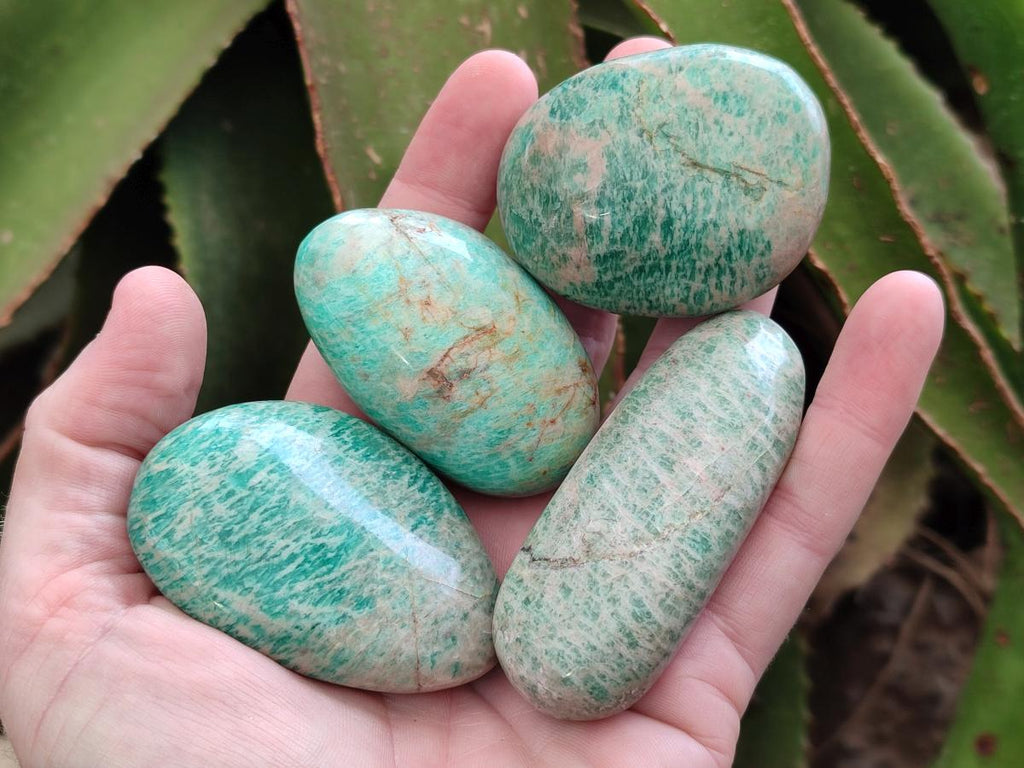 Polished Amazonite Free Forms x 24 From Zimbabwe - Toprock Gemstones and Minerals 