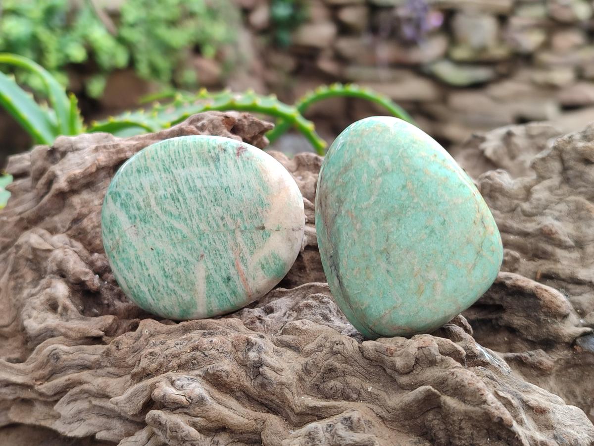 Polished Amazonite Free Forms x 24 From Zimbabwe - Toprock Gemstones and Minerals 