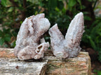Natural Drusy Quartz Coated Spearhead Calcite Crystals x 12 From Albert's Mountain, Lesotho - Toprock Gemstones and Minerals 