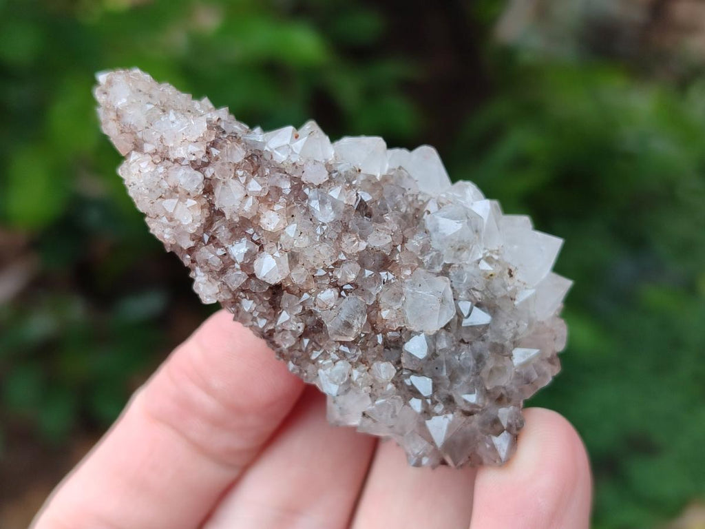 Natural Drusy Quartz Coated Spearhead Calcite Crystals x 12 From Albert's Mountain, Lesotho - Toprock Gemstones and Minerals 