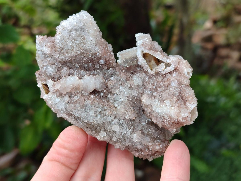Natural Drusy Quartz Coated Spearhead Calcite Crystals x 12 From Albert's Mountain, Lesotho - Toprock Gemstones and Minerals 