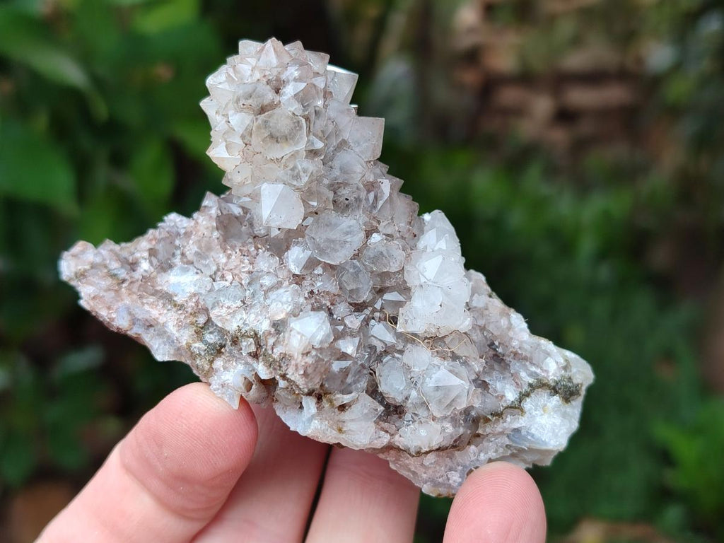 Natural Drusy Quartz Coated Spearhead Calcite Crystals x 12 From Albert's Mountain, Lesotho - Toprock Gemstones and Minerals 