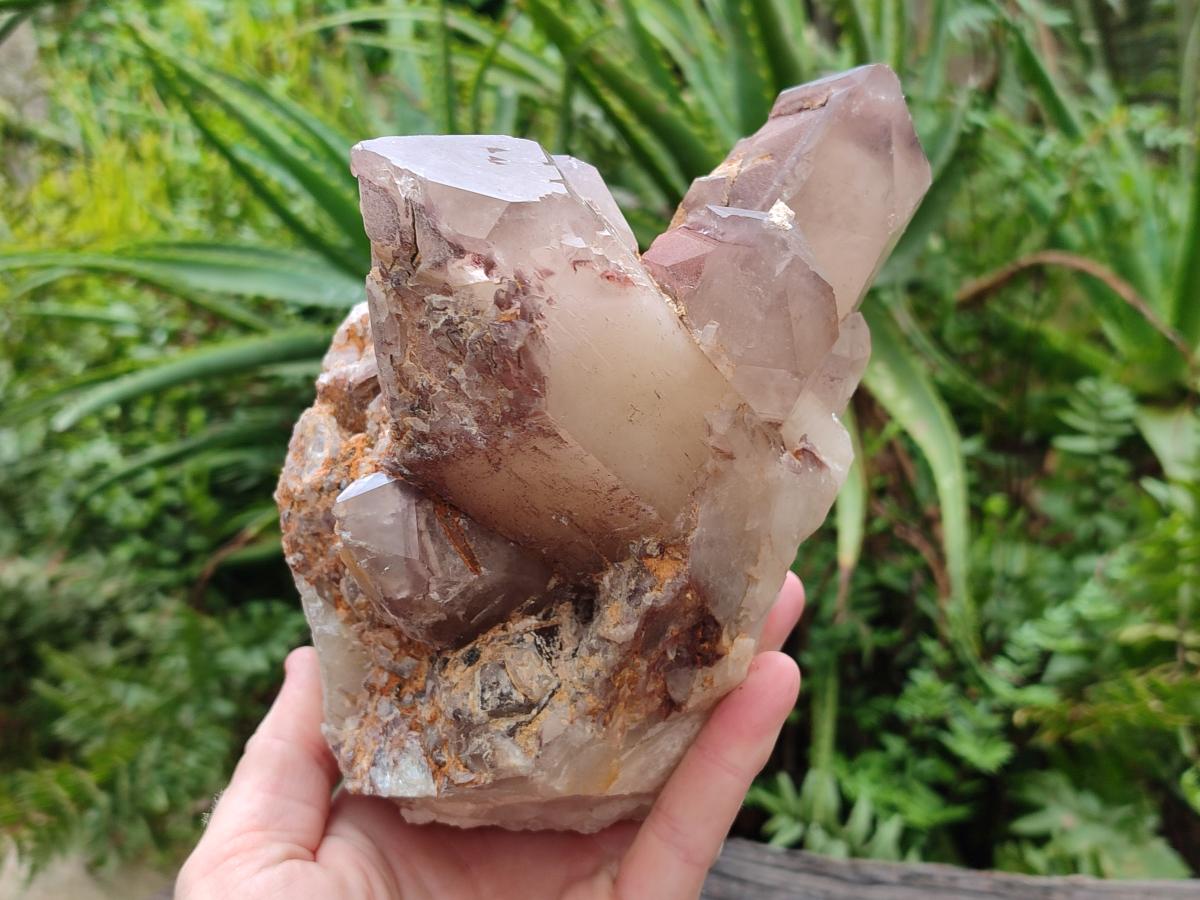 Natural Large Red Hematoid Quartz Crystal Cluster x 1 From Karoi, Zimbabwe - Toprock Gemstones and Minerals 