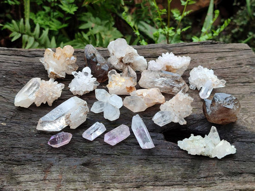 Natural Mixed Minerals of Brandberg Crystals and Clusters x 22 From Brandberg, Namibia - Toprock Gemstones and Minerals 