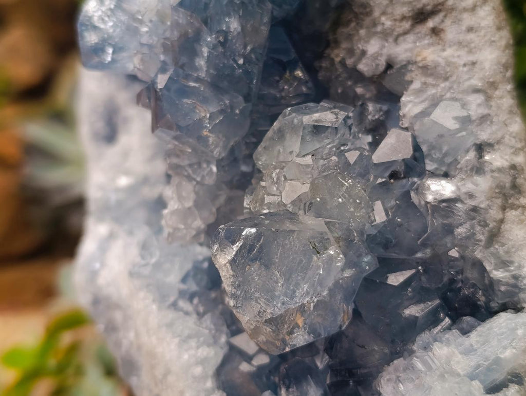 Natural XL Blue Celestite Geode Specimen x 1 From Sakoany, Madagascar - Toprock Gemstones and Minerals 