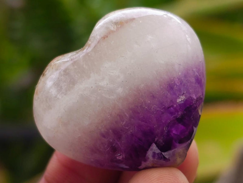 Polished Banded Amethyst Hearts x 36 From Madagascar - Toprock Gemstones and Minerals 
