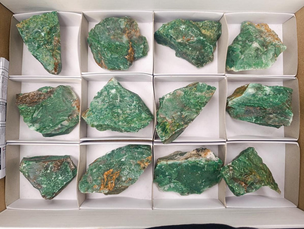 Natural Swazi Jade Cobbed Specimens x 12 From Swaziland - Toprock Gemstones and Minerals 