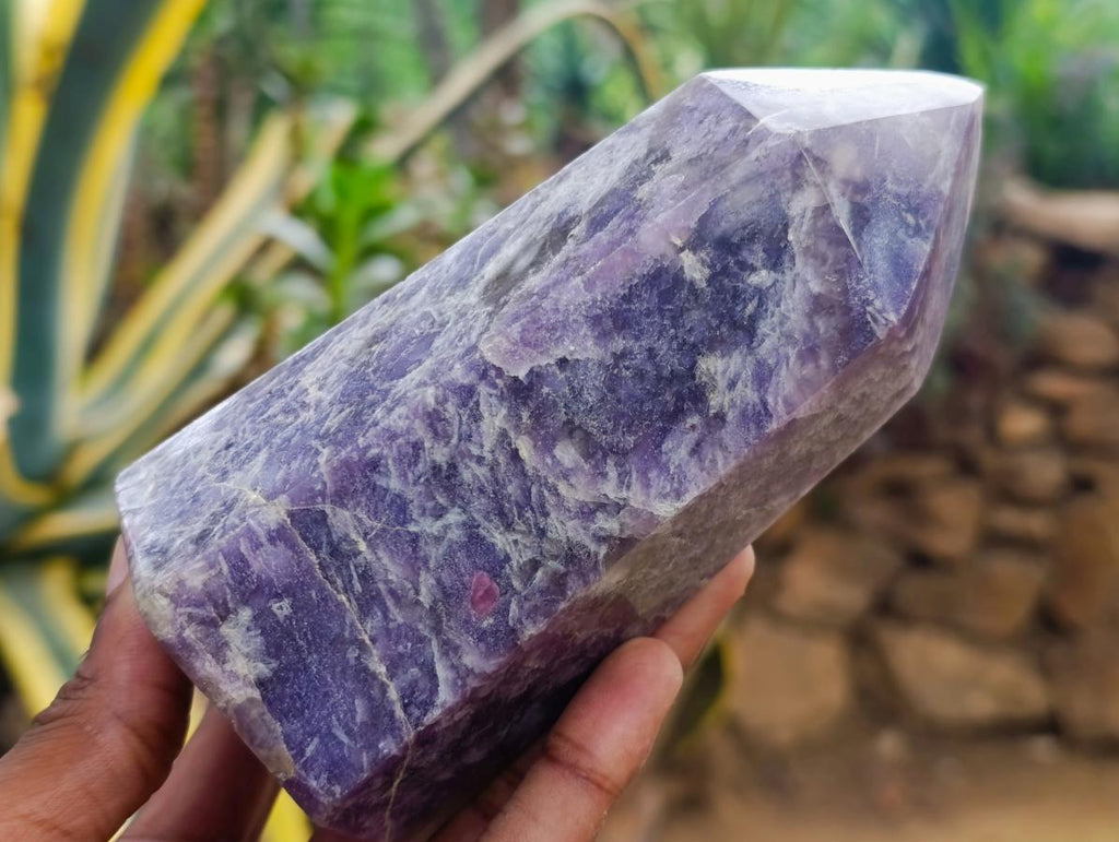 Polished Lepidolite Display Crystals x 2 From Ambatondrazaka, Madagascar - Toprock Gemstones and Minerals 
