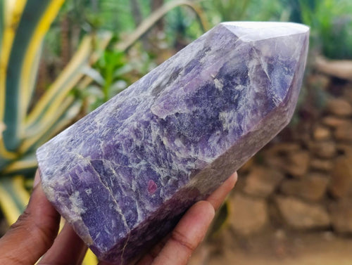 Polished Lepidolite Display Crystals x 2 From Ambatondrazaka, Madagascar - Toprock Gemstones and Minerals 