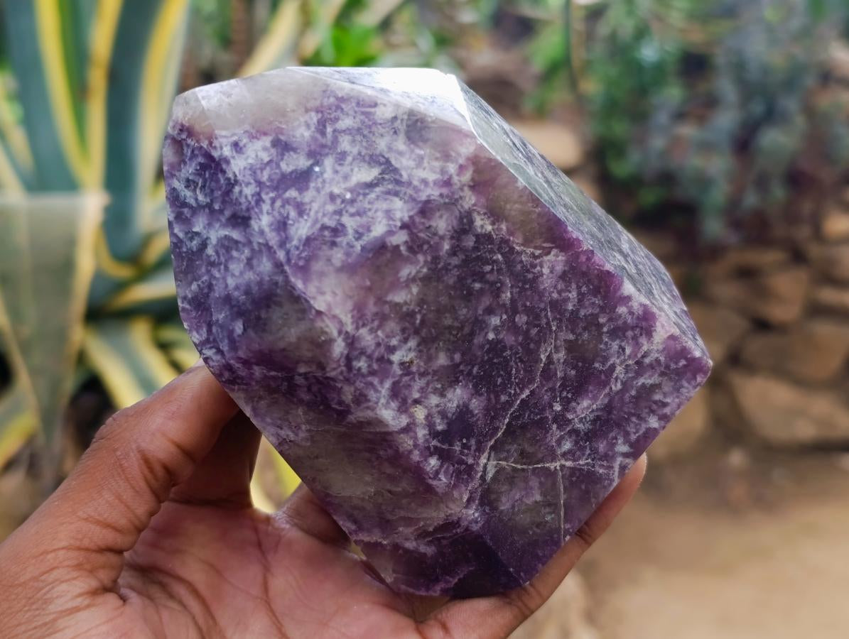 Polished Lepidolite Display Crystals x 2 From Ambatondrazaka, Madagascar - Toprock Gemstones and Minerals 