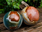 Polished Polychrome Jasper Spheres x 2 From NW Coast, Madagascar - Toprock Gemstones and Minerals 