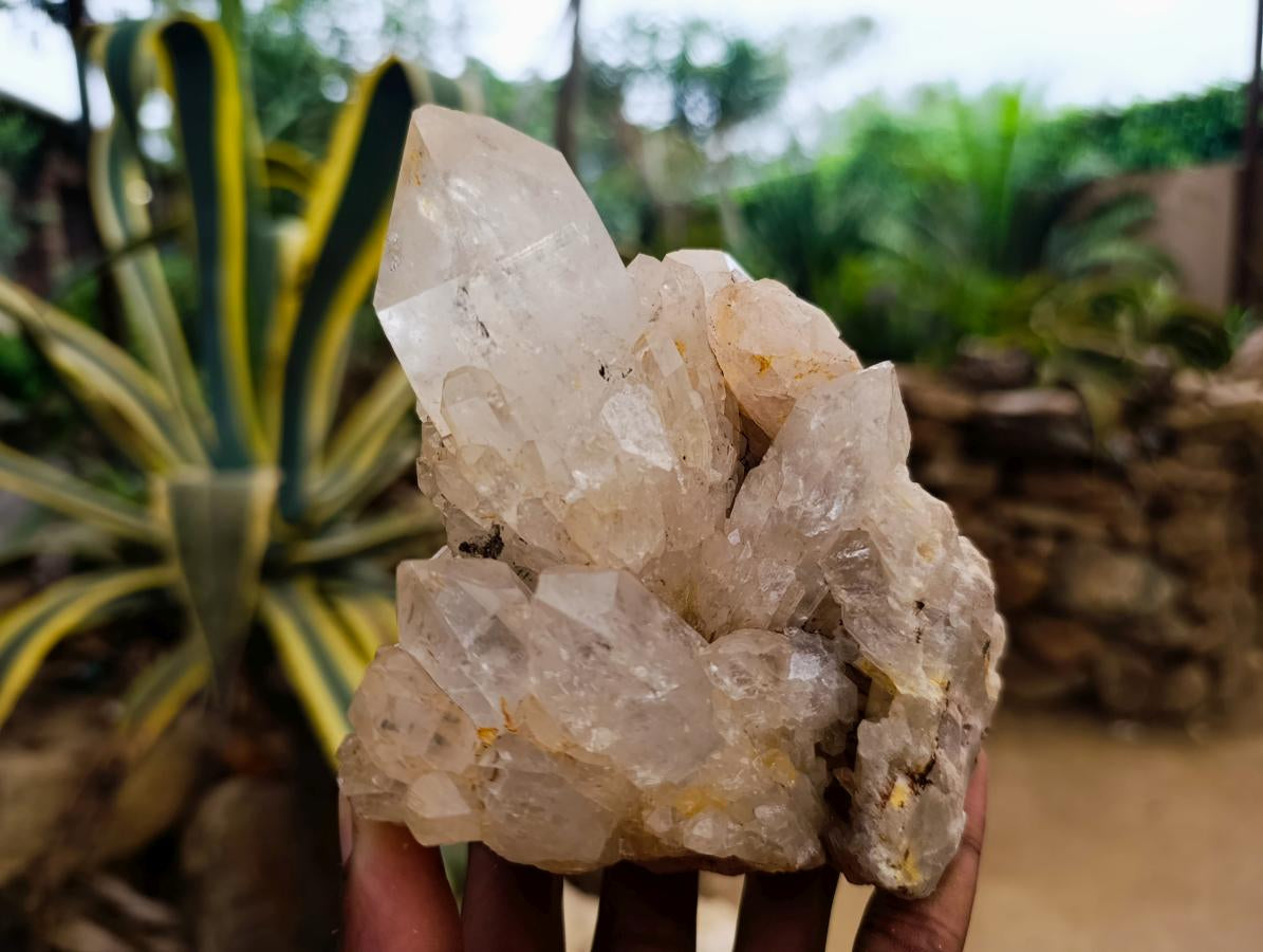 Natural Phantom Cascading Smokey Luena Quartz Clusters x 3 From Luena, Congo - Toprock Gemstones and Minerals 