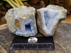 Natural Blue Lace Agate Geode Specimens x 6 From Nsanje, Malawi - Toprock Gemstones and Minerals 