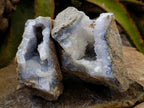 Natural Blue Lace Agate Geode Specimens x 6 From Nsanje, Malawi - Toprock Gemstones and Minerals 