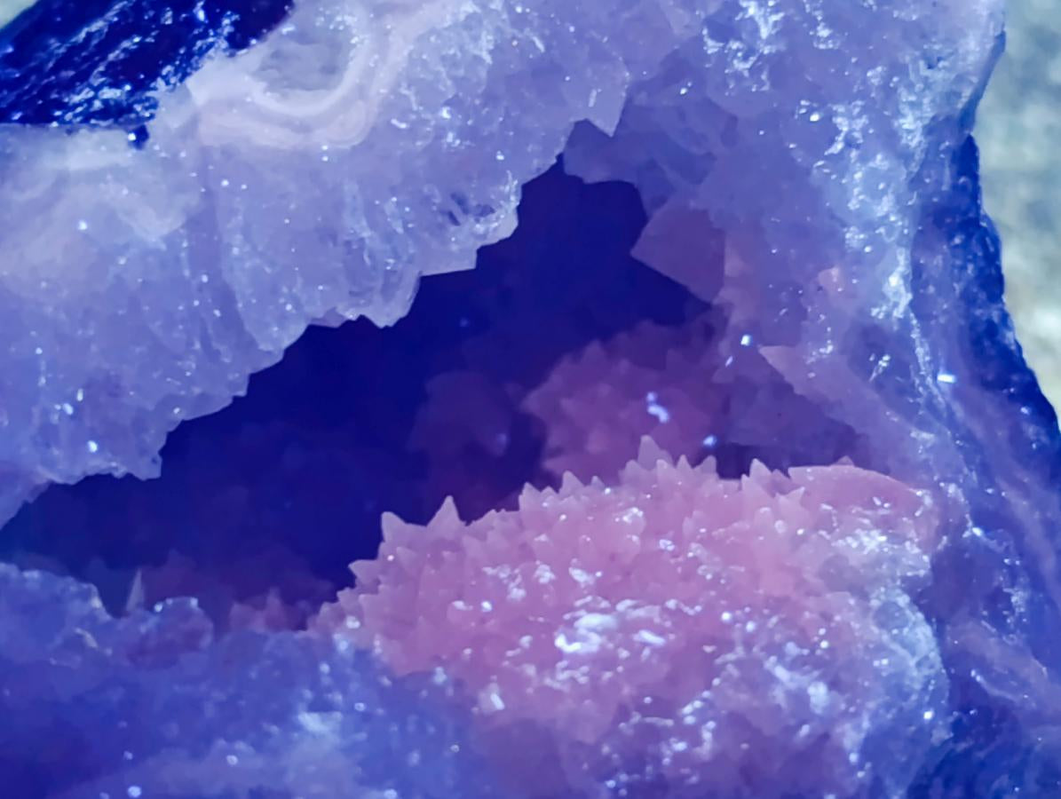 Natural Blue Lace Agate Geode Specimens x 6 From Nsanje, Malawi - Toprock Gemstones and Minerals 