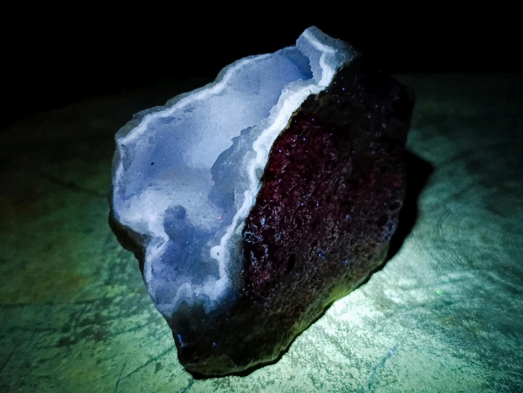 Natural Blue Lace Agate Geode Specimens x 6 From Nsanje, Malawi - Toprock Gemstones and Minerals 