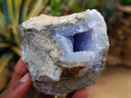 Natural Blue Lace Agate Geode Specimens x 6 From Nsanje, Malawi - Toprock Gemstones and Minerals 