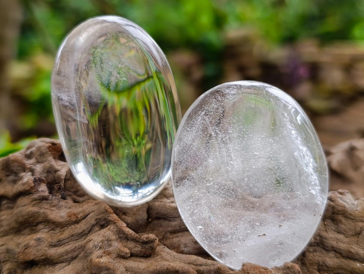 Polished Clear Quartz Crystal Galets x 35 From Madagascar - Toprock Gemstones and Minerals 