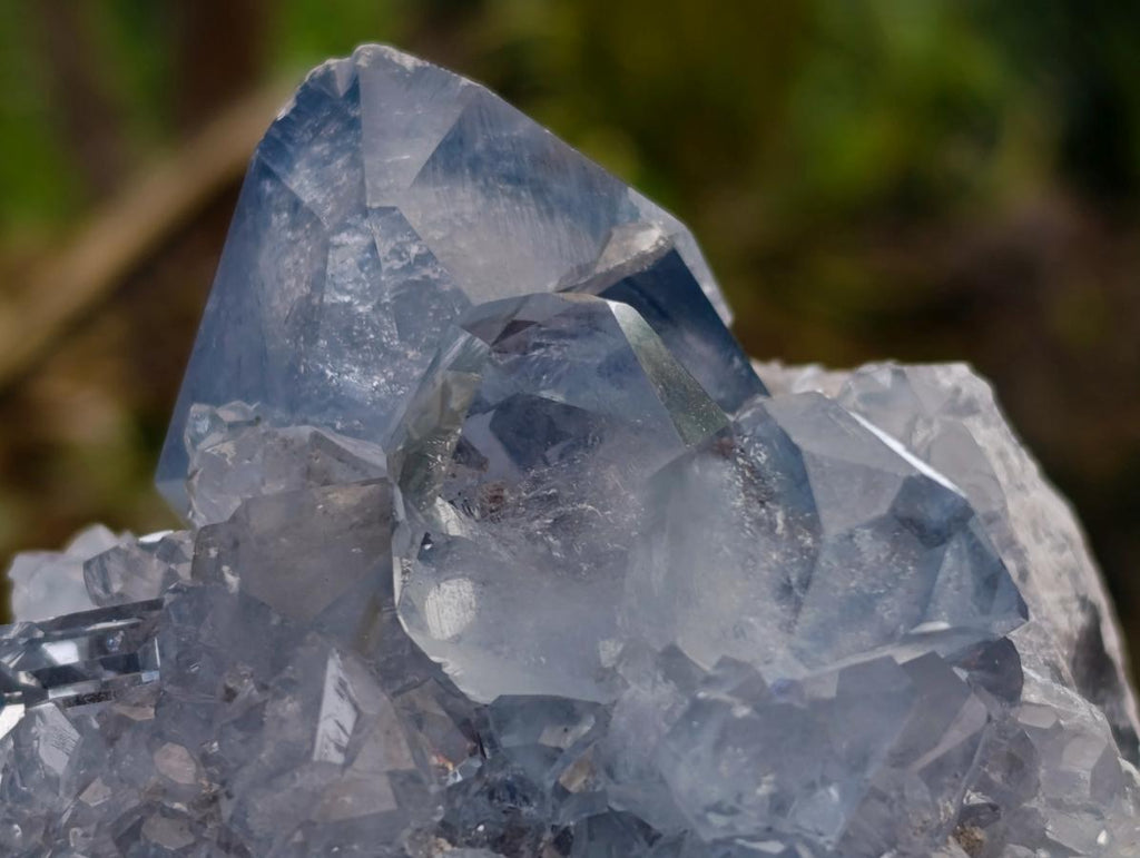 Natural Blue Celestite Specimens x 2 From Sakoany, Madagascar - Toprock Gemstones and Minerals 