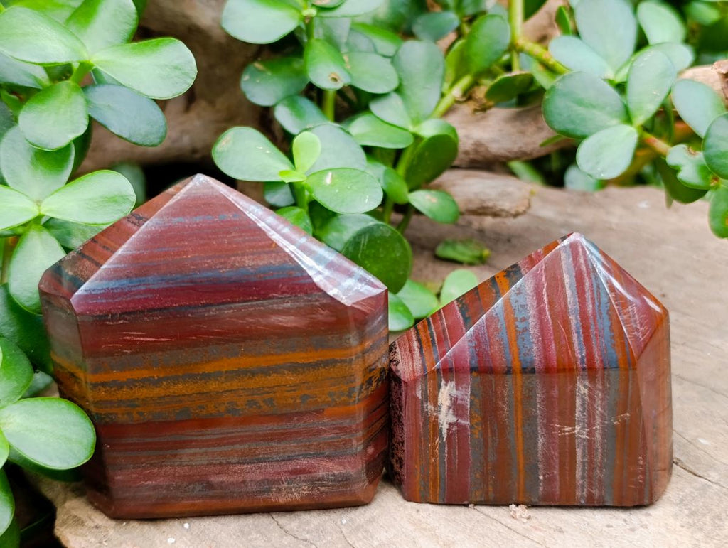 Polished Banded Tiger Iron Display Crystals x 4 From South Africa - Toprock Gemstones and Minerals 