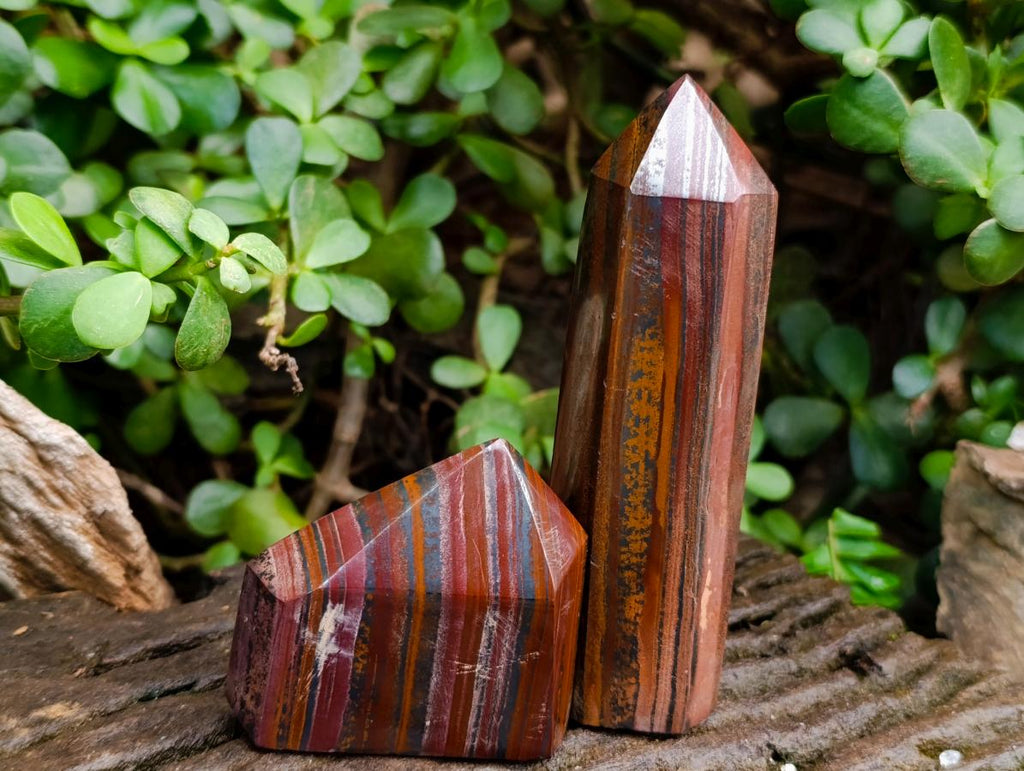Polished Banded Tiger Iron Display Crystals x 4 From South Africa - Toprock Gemstones and Minerals 