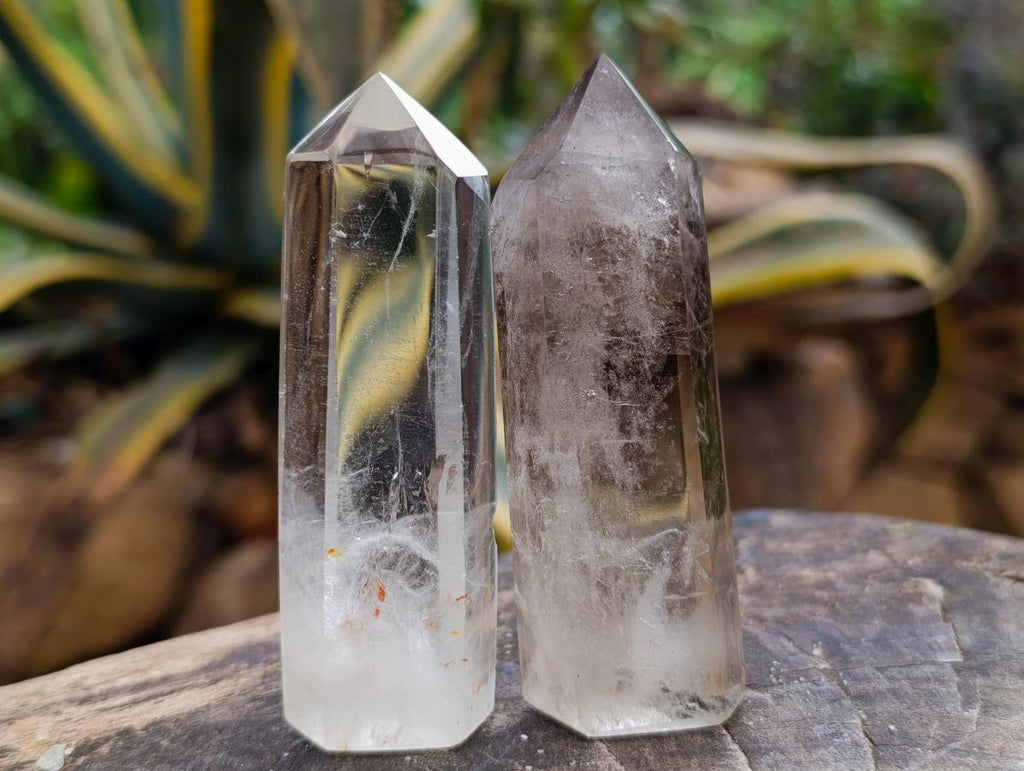Polished Quartz Crystals With Inclusions x 17 From Madagascar - Toprock Gemstones and Minerals 
