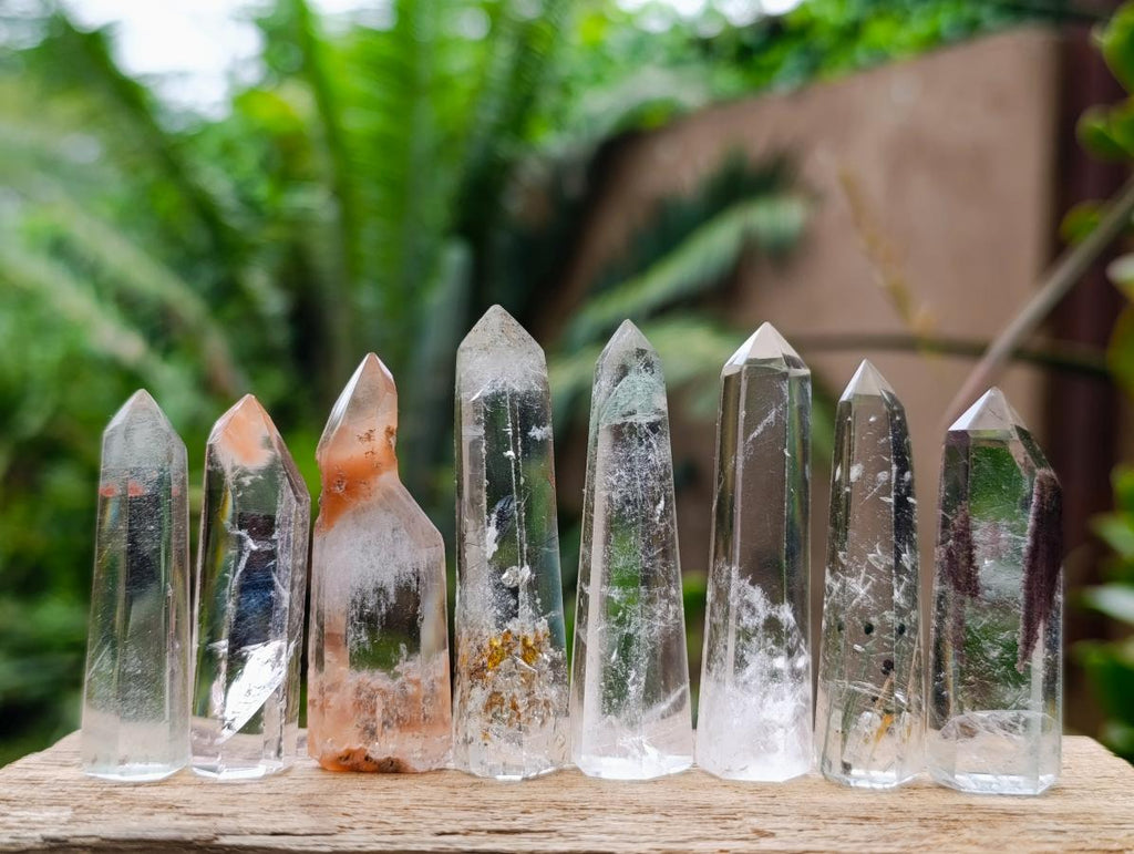 Polished Quartz Crystals With Inclusions x 17 From Madagascar - Toprock Gemstones and Minerals 