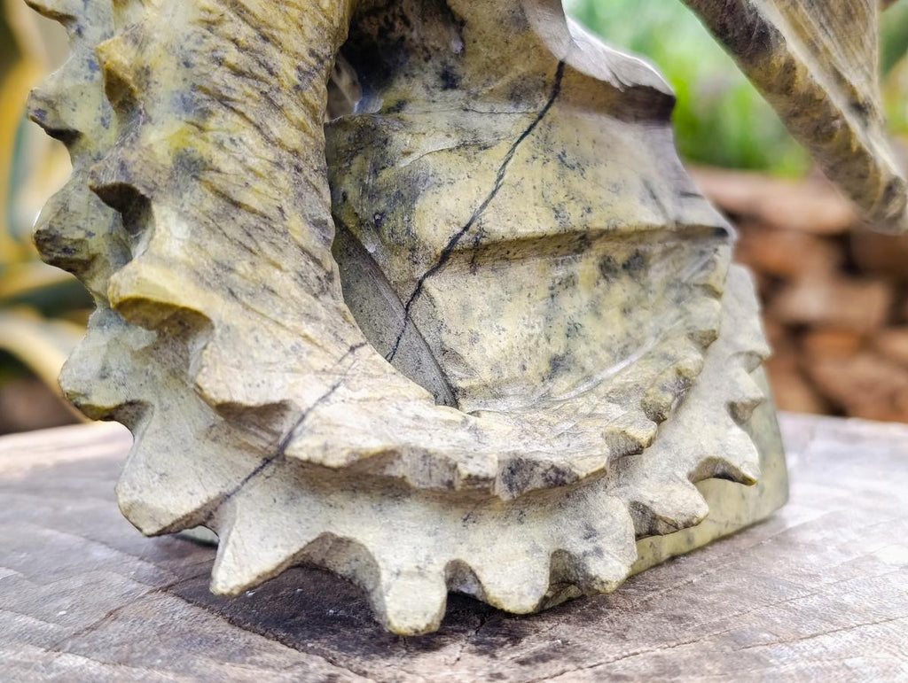 Large Hand Made Leopard Stone Dragon Carving x 1 From Nyanga, Zimbabwe - Toprock Gemstones and Minerals 