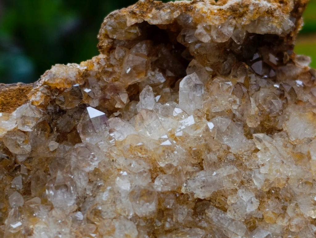 Natural Golden Limonite Quartz Clusters x 12 From Solwezi Zambia - Toprock Gemstones and Minerals 